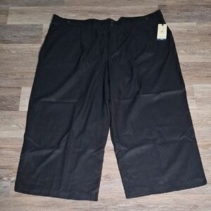 Black Flat Front Shorts with Elastic Waistband